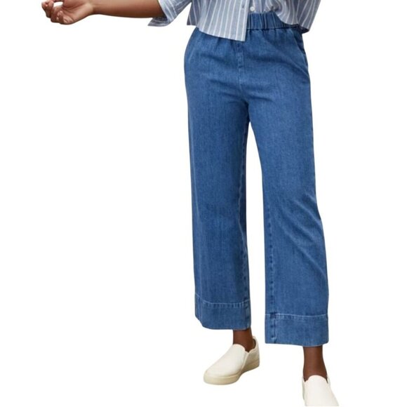 Everlane The Easy Jean Organic Cotton Elastic Waist Pockets Pull On Jeans Size 0 - Picture 5 of 10